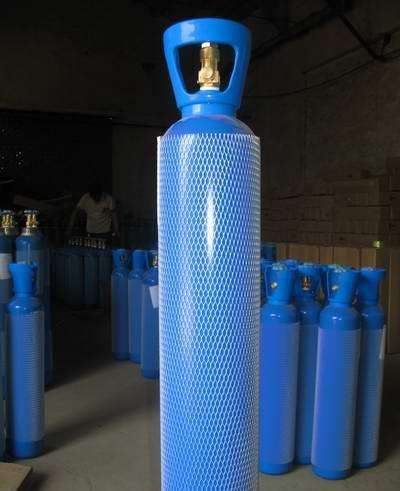 Green / Blue 34CrMo4 High Purity Compressed Gas Cylinder 200BAR 5.2mm Thickness